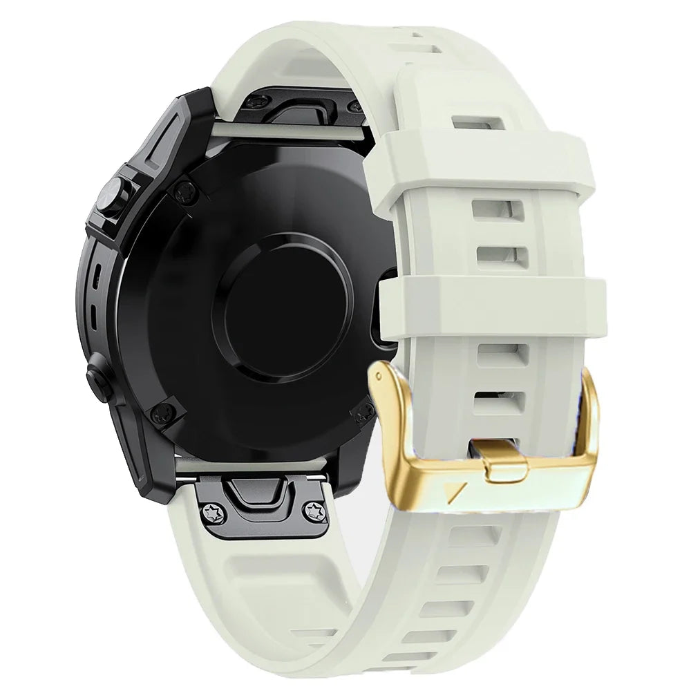 Garmin QuickFit 20mm Silicone Band with Gold-Tone Buckle