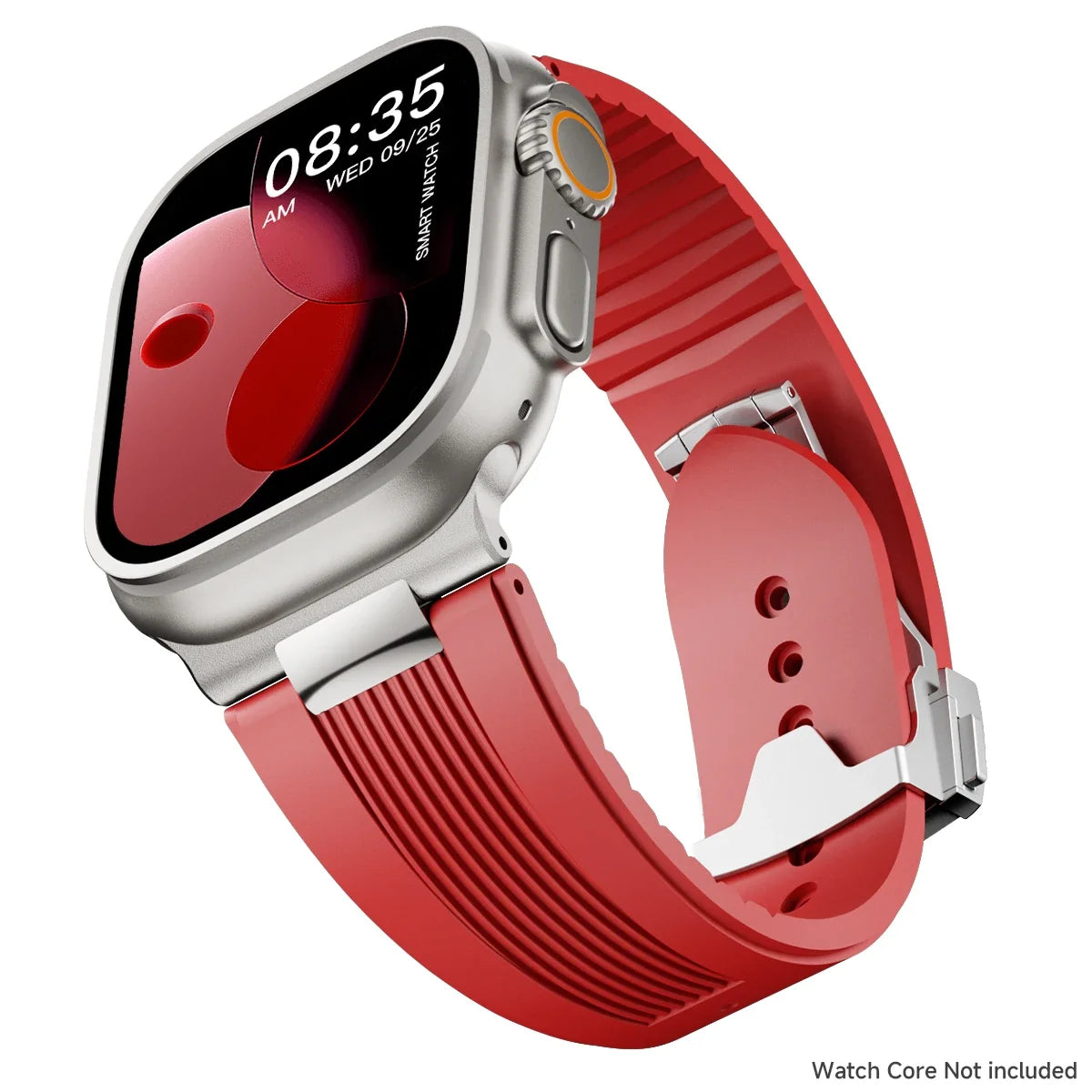 Luxury Sport Silicone Strap for Apple Watch Ultra 3/2 49mm – Series 11/10/9/8/7/6/SE 46/45/44/42mm