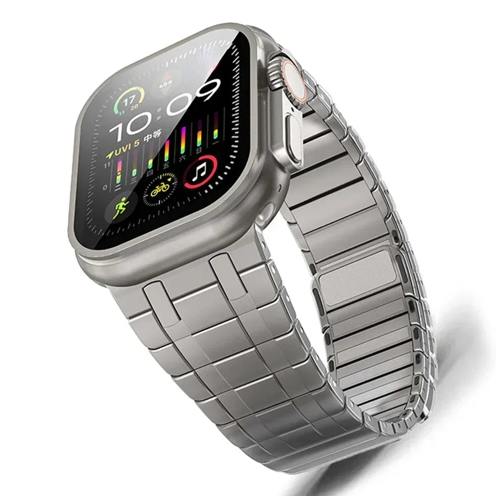 Magnetic Stainless Steel Band for Apple Watch Series 1-12, SE, Ultra 1/2/3/4