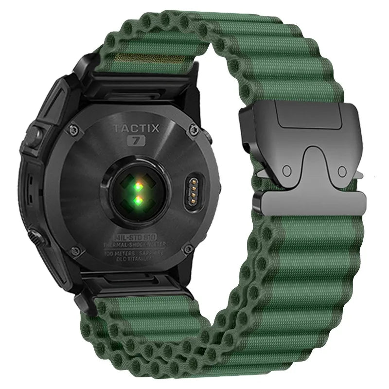 Garmin QuickFit 20/22/26mm Parachute Nylon Band with Hook Buckle