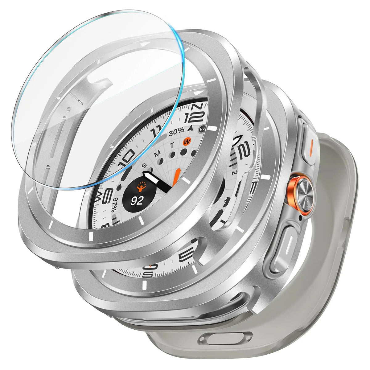 Alloy Case & Tempered Glass for Galaxy Watch Ultra 47mm (2024/2025)
