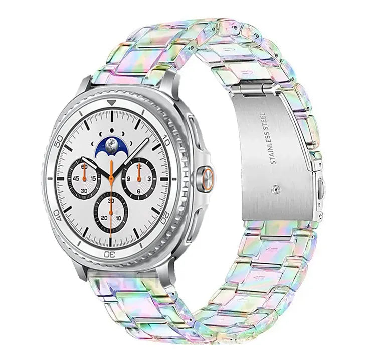 Samsung Galaxy Clear Plastic Link Watch Band – For Watch8/Watch8 Classic/Watch9/Ultra/Ultra2