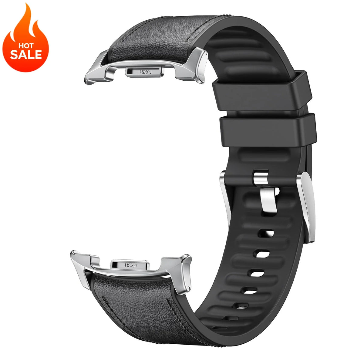 Samsung Galaxy Watch Leather Silicone Band | Watch 9 & 8 40mm 44mm / Watch 8 Classic 46mm Connector Strap