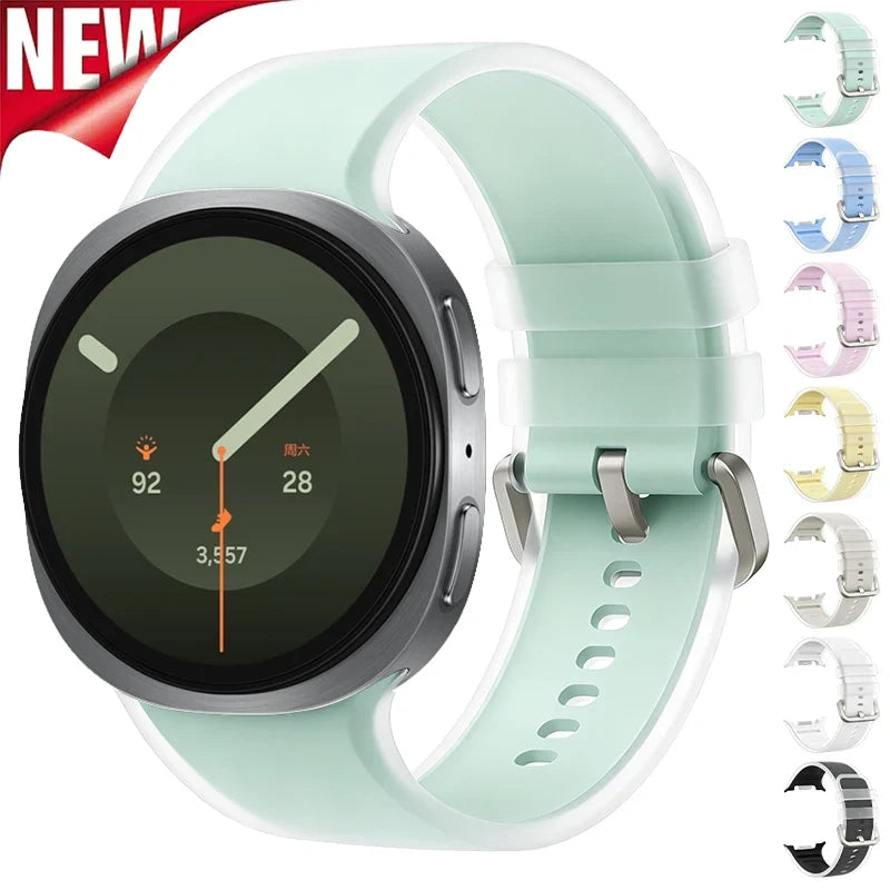 Clear Jelly Silicone Band for Samsung Galaxy Watch 8 & 9 (40/44mm) & 8 Classic 46mm