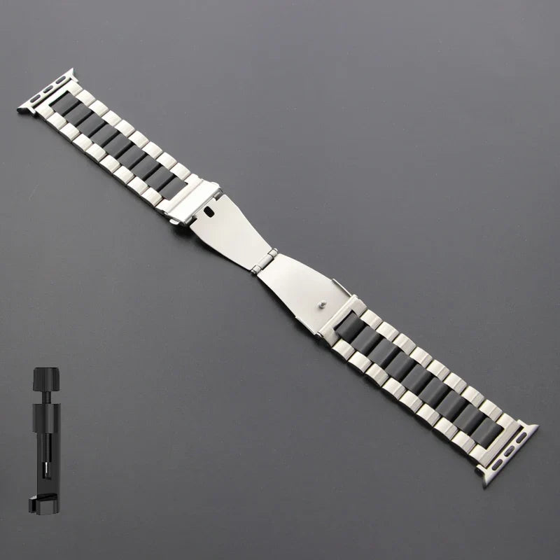 Stainless Steel Strap for Apple Watch Ultra 3/2/1 49mm – Series 11/10/9/8/7/6/SE/5/4/3 46/45/44/42/41/40/38mm