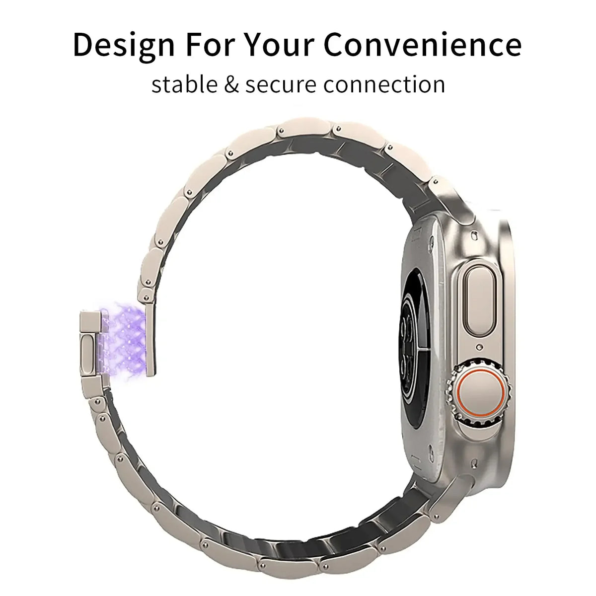 Titanium Magnetic Apple Watch Band – Metal Bracelet | Series 10/9/8/7/6/SE & Ultra 1/2/3 | 42–49mm