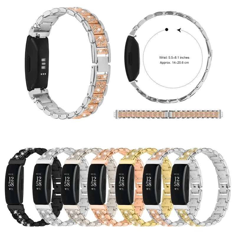 Fitbit Inspire 2, Inspire HR & Ace 3 Sparkling Panel Link Band