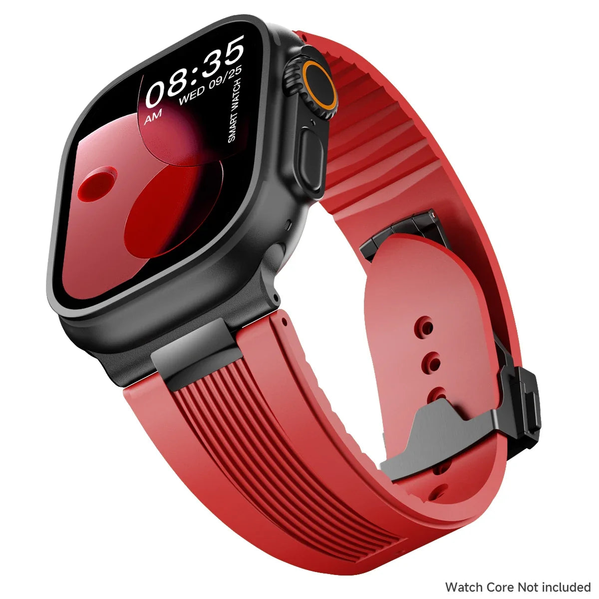 Luxury Sport Silicone Strap for Apple Watch Ultra 3/2 49mm – Series 11/10/9/8/7/6/SE 46/45/44/42mm