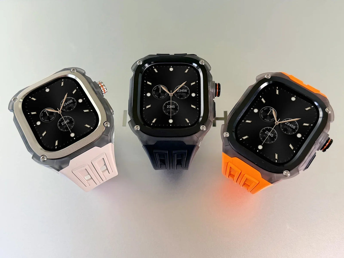 Silicone Strap & Zinc Alloy Bezel Kit for Apple Watch Ultra 1/2/3 49mm