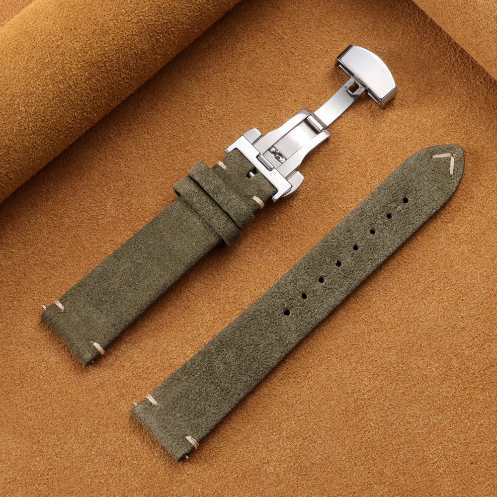 Suunto Race, Vertical & 9 Peak Vintage Suede Band with Butterfly Clasp