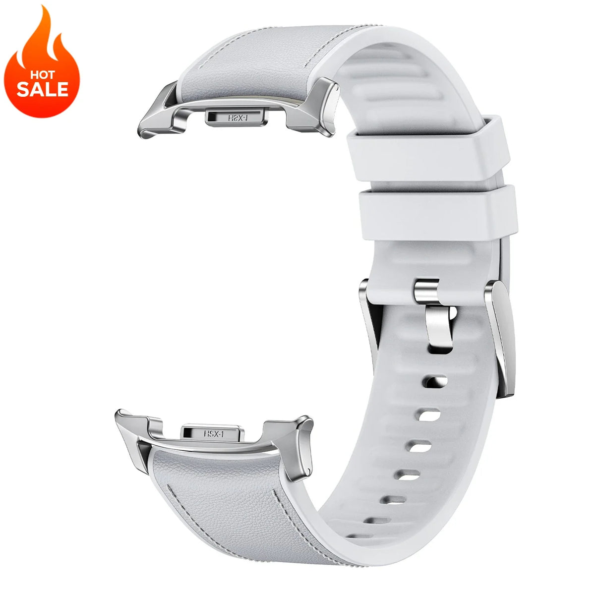 Samsung Galaxy Watch Leather Silicone Band | Watch 9 & 8 40mm 44mm / Watch 8 Classic 46mm Connector Strap
