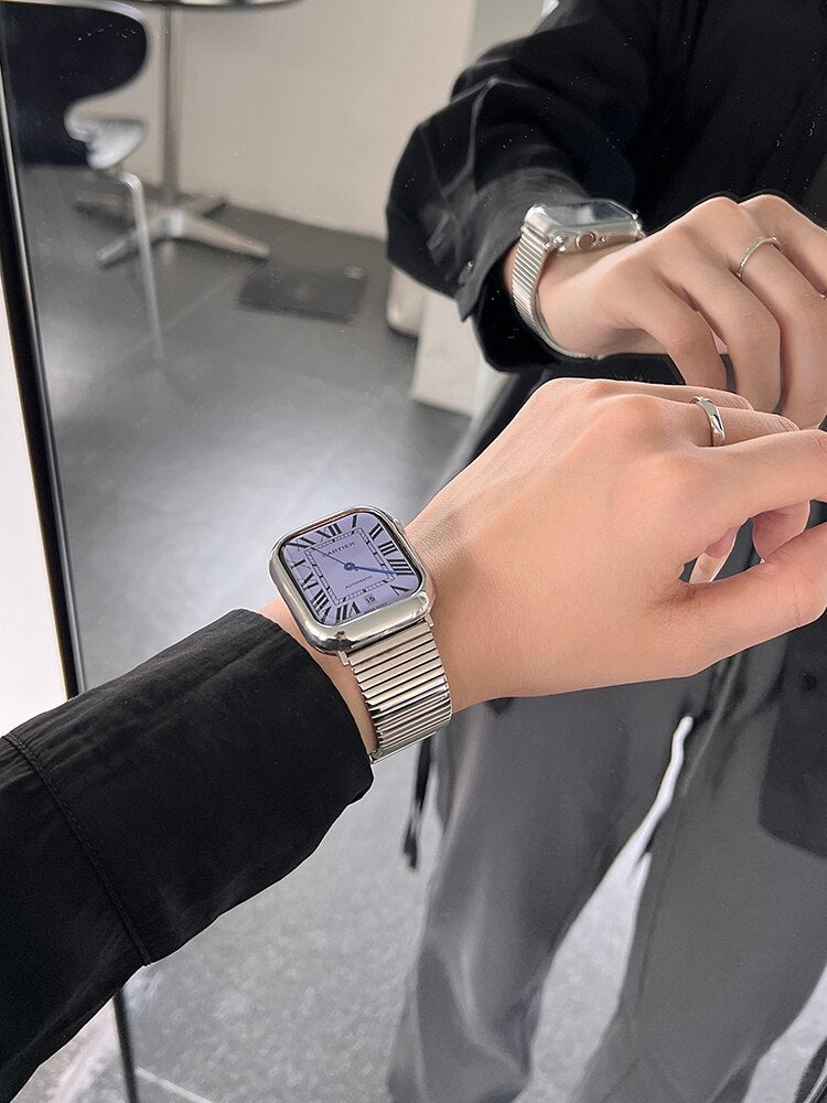 Stylish Stainless Steel Apple Watch Band - Elevate Your Look with Durability and Comfort