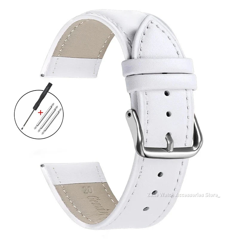 TicWatch Pro 5, Pro 3 & E3 Slim Calfskin Band, Spring Bars & Tool