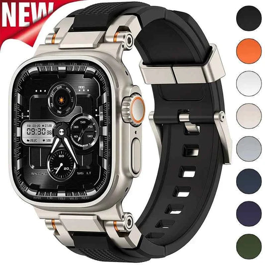 Men's Sport Silicone Strap for Apple Watch Ultra 3/2 49mm – Series 11/10/9/8/7/6 46/45/44/42mm