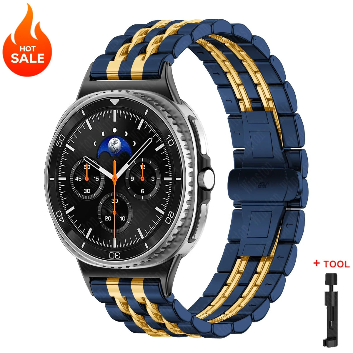 Stainless Steel Band for Samsung Galaxy Watch 8 40mm 44mm, 8 Classic 46mm & Ultra 47mm