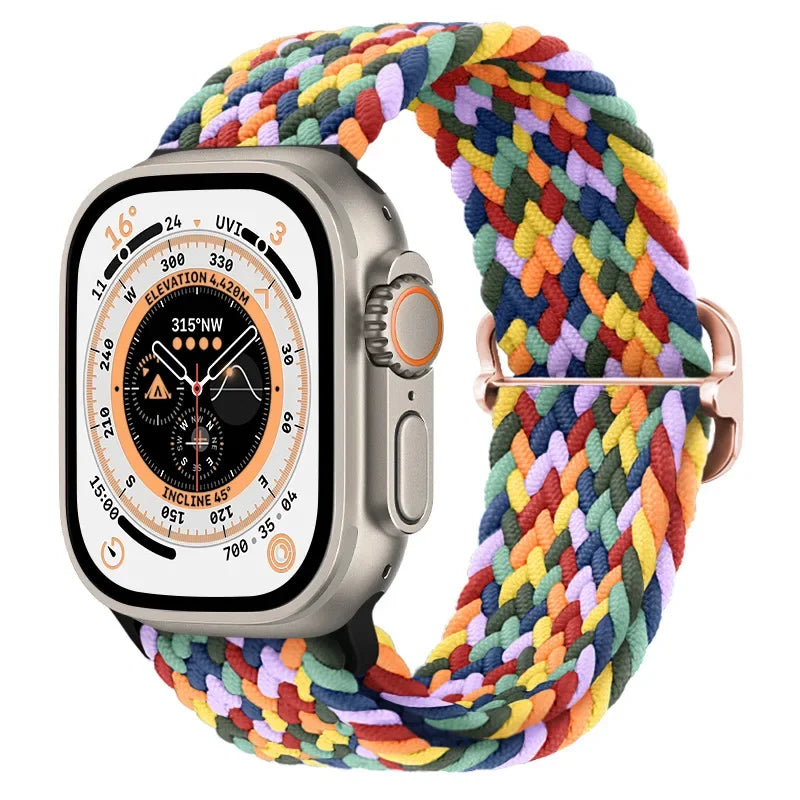 Braided Nylon Solo Loop for Apple Watch Series 1-12, SE & Ultra 1/2/3/4