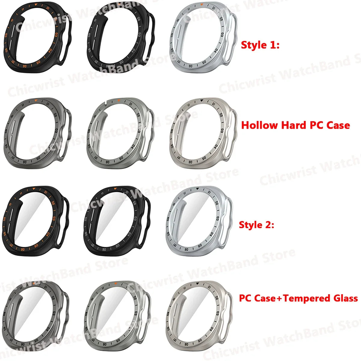 Samsung Galaxy PC Hollow Watch Band - Ultra/Ultra2 Glass Case