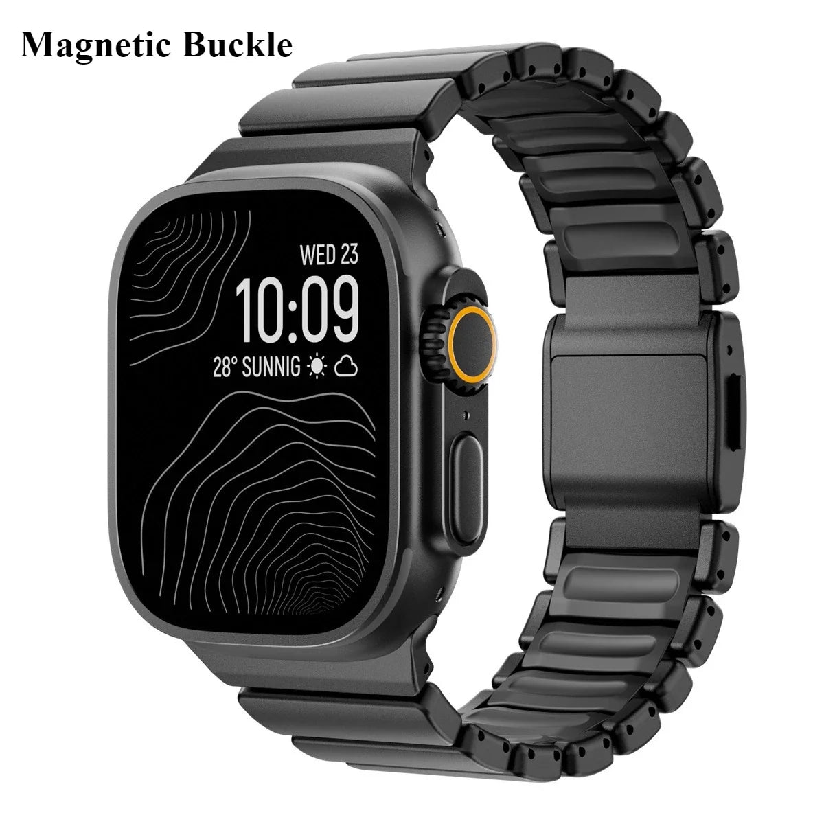 Titanium & Rubber Band for Apple Watch Series 1–12, SE & Ultra 1–4
