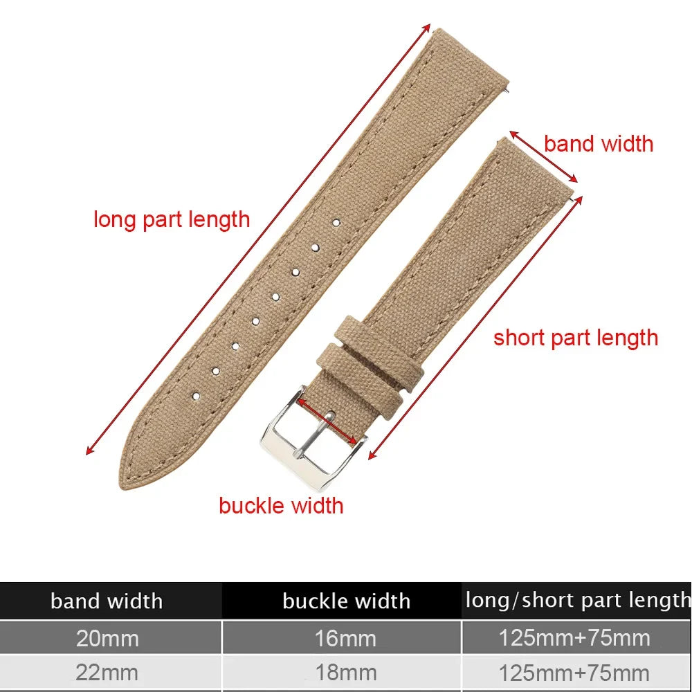 OnePlus Watch Slim Canvas Band with Leather Lining
