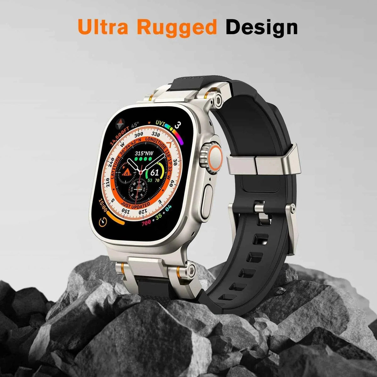 Men's Sport Silicone Strap for Apple Watch Ultra 3/2 49mm – Series 11/10/9/8/7/6 46/45/44/42mm