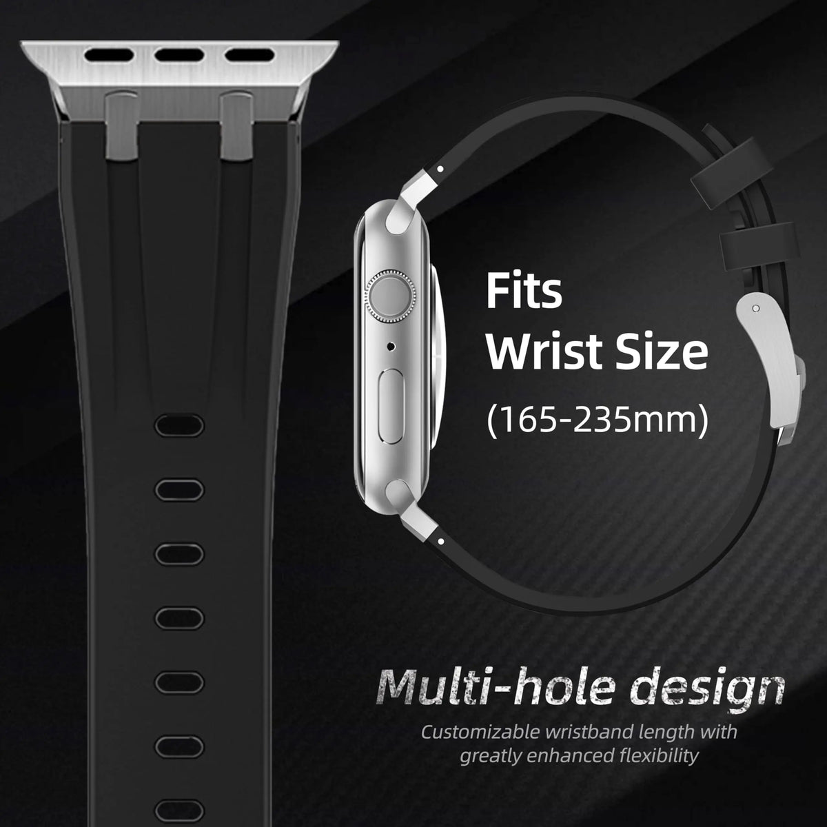 Liquid Silicone Apple Watch Band – Rubber Sport Strap | Series 11/10/9/8/7/6/SE & Ultra 1/2/3 | 42–49mm