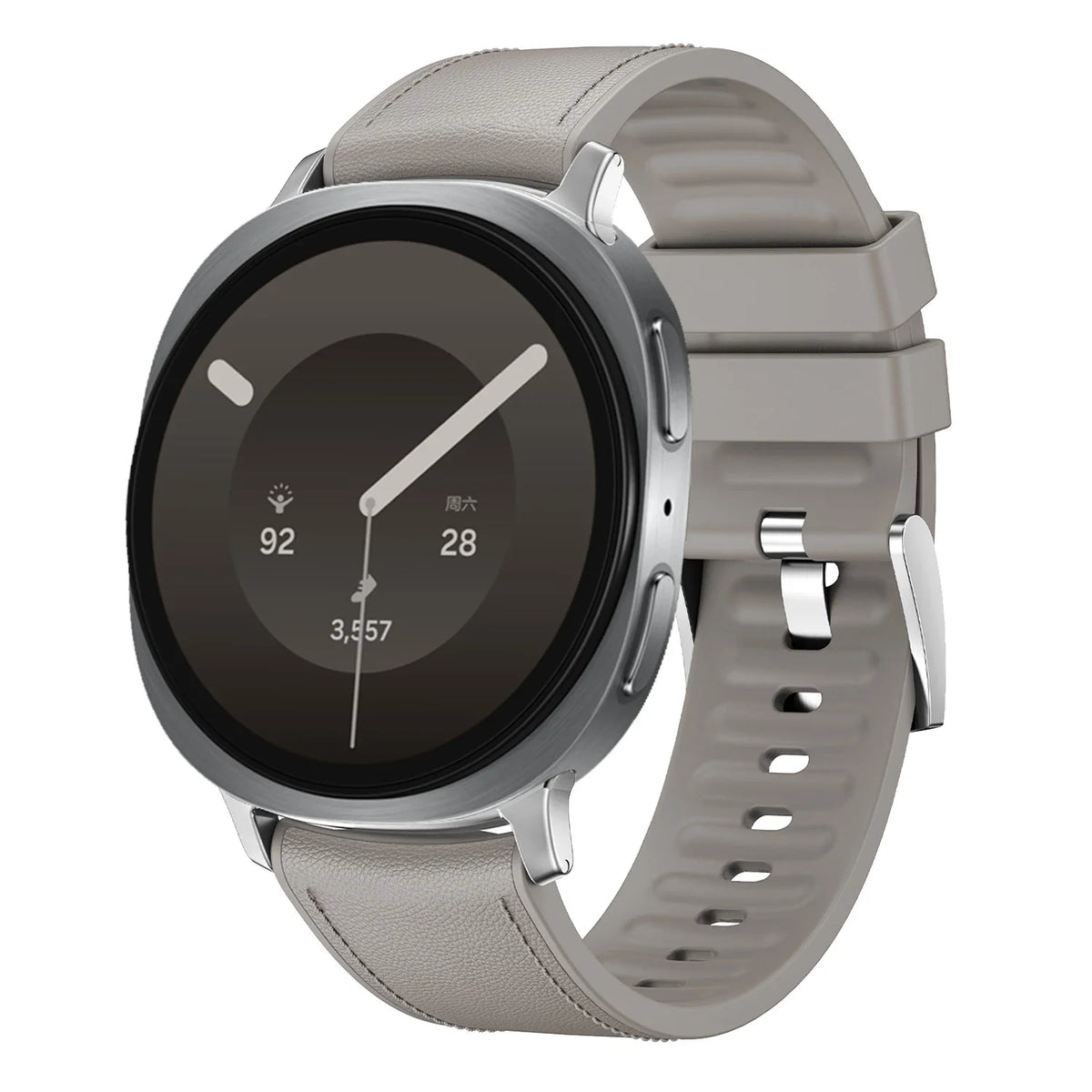 Leather-Look Silicone Band for Samsung Galaxy Watch 9 & 8 40mm 44mm & Classic 46mm | Business Replacement Strap