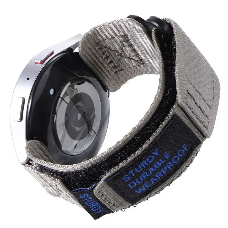 Amazfit Balance, GTR, GTS & Bip Nylon Hook-and-Loop Band, Metal Ring