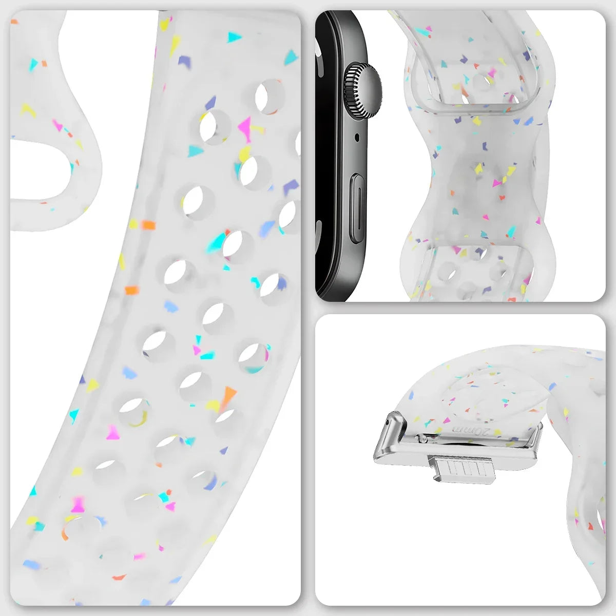 Sport Silicone Watch Band for Huawei Watch Fit 3 / Fit 2 / Fit 1 – Stamp Pattern
