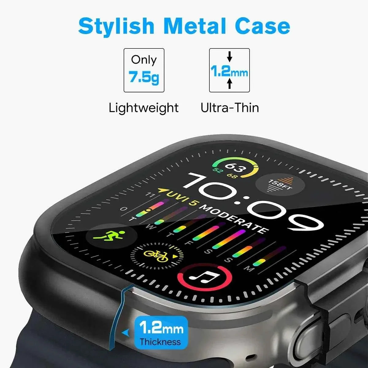 Metal Alloy Case for Apple Watch Series 11/10/9/8/7/6/SE/5/4 – Upgrade to Ultra 1-2 49mm Look