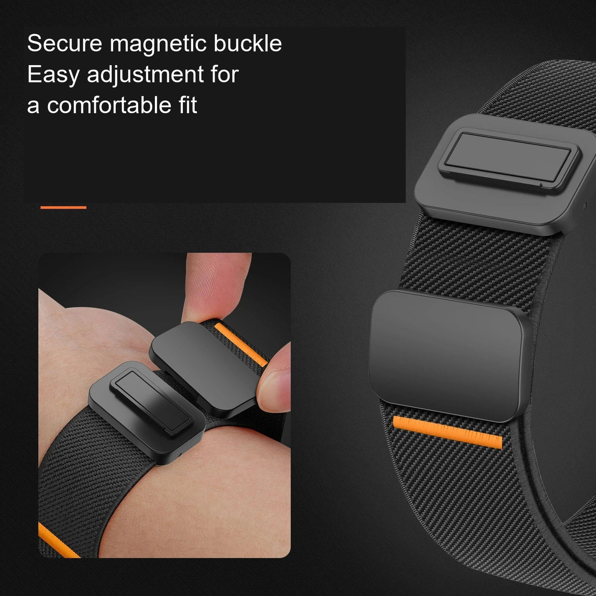 Garmin QuickFit 22/26mm Woven Nylon Band with Magnetic Closure