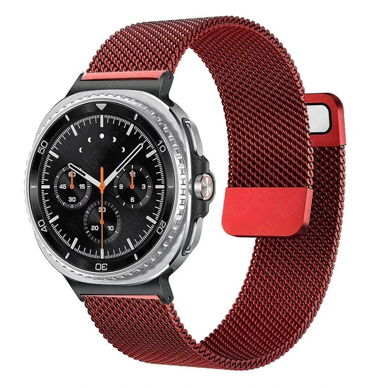 Samsung Galaxy Watch Magnetic Milanese Band | Watch 9 & 8 40mm 44mm / Watch 8 Classic 46mm / Galaxy Ultra 47mm Metal Wristband