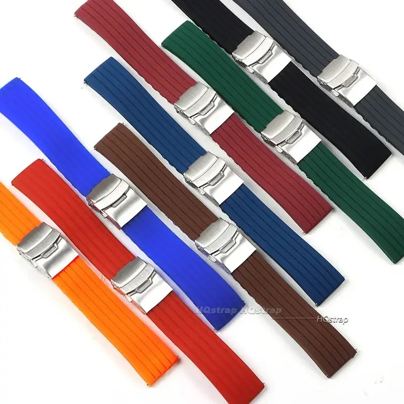 Amazfit Balance, GTR, GTS & Bip Ribbed Silicone Band, Deployment Clasp