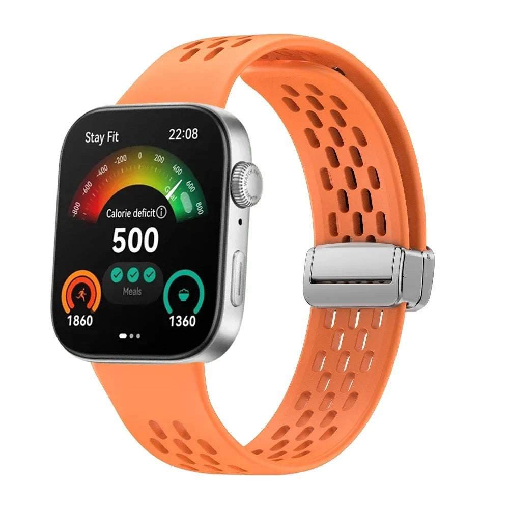 Silicone Sport Band with Magnetic Buckle for Huawei Watch Fit 3