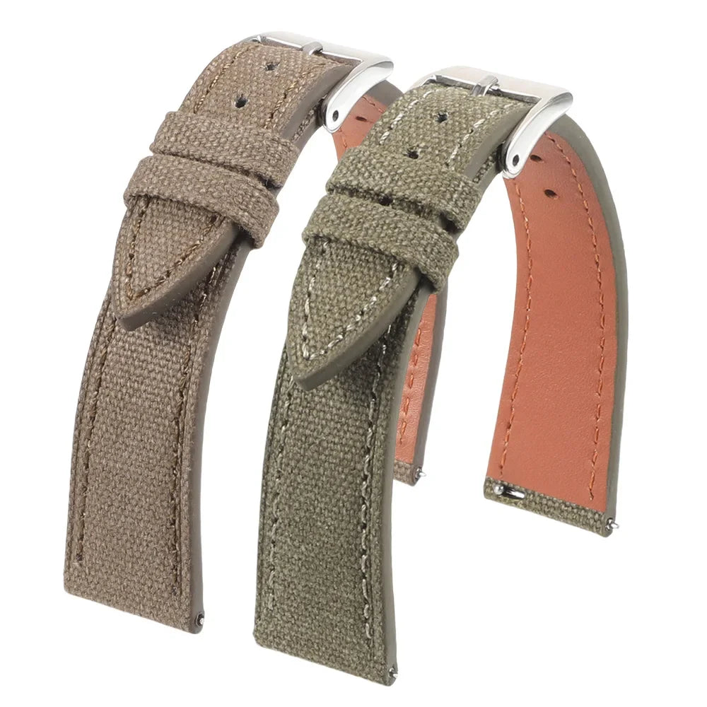 TicWatch Pro 3, E3 & GTH Slim Canvas Band with Leather Lining