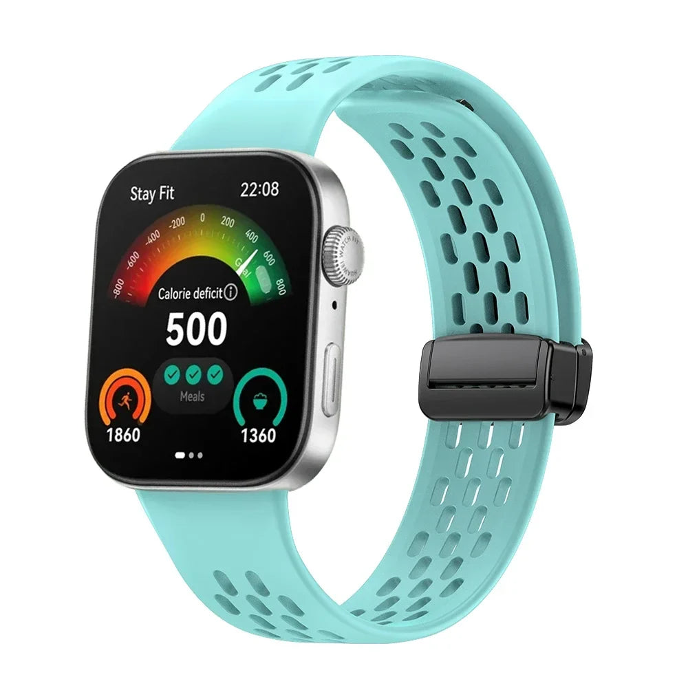 Silicone Sport Band with Magnetic Buckle for Huawei Watch Fit 3