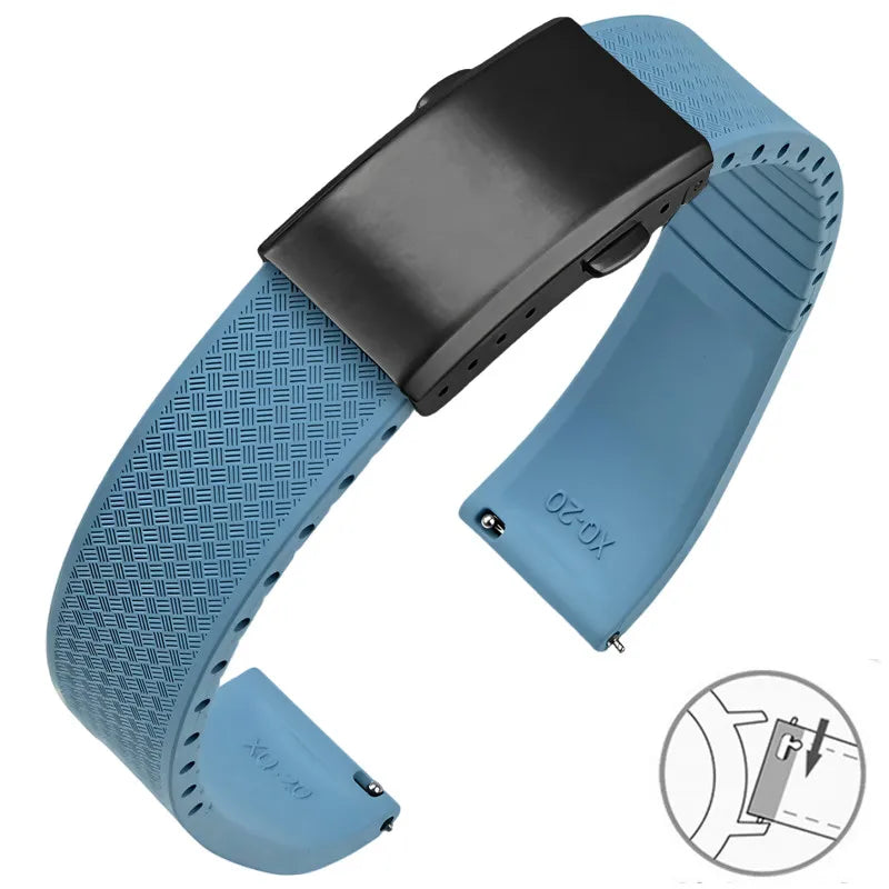 Polar Vantage, Grit X & Ignite FKM Rubber Band with Folding Clasp