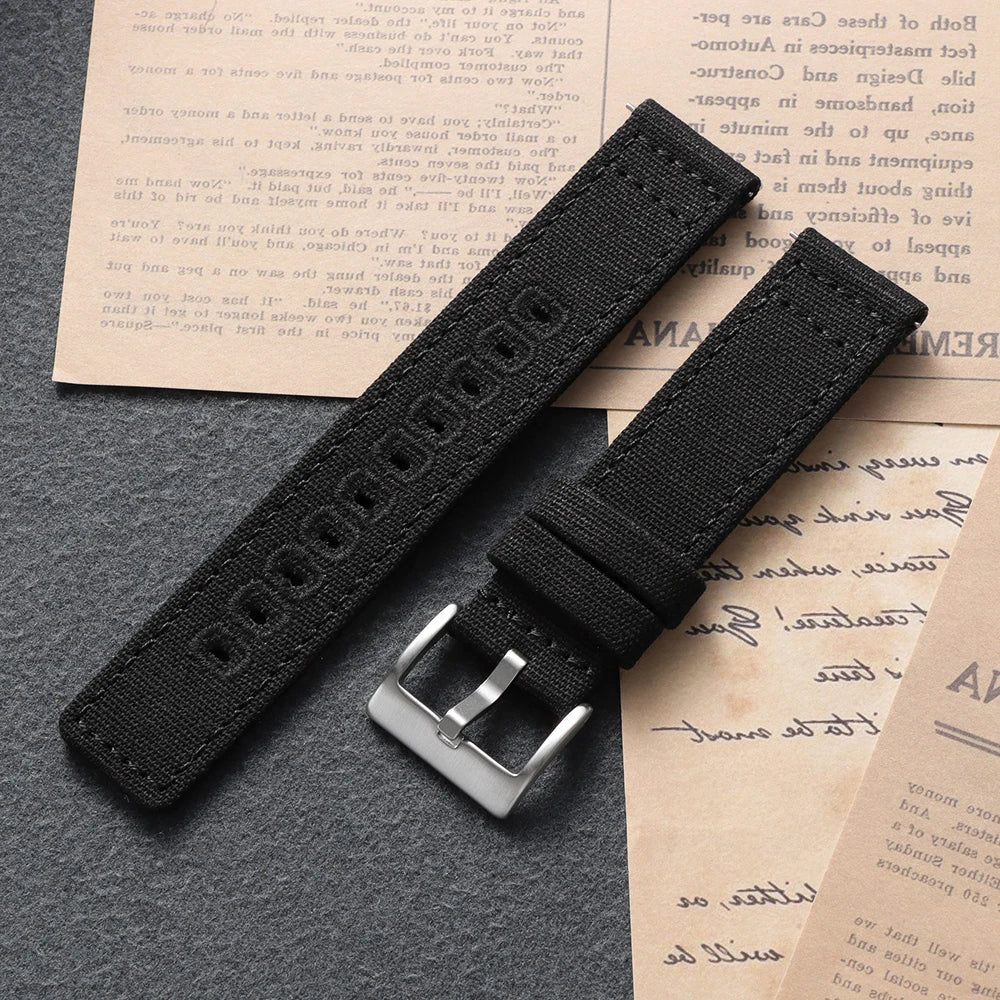 Huawei Watch & Watch GT Stitched Canvas Nylon Band