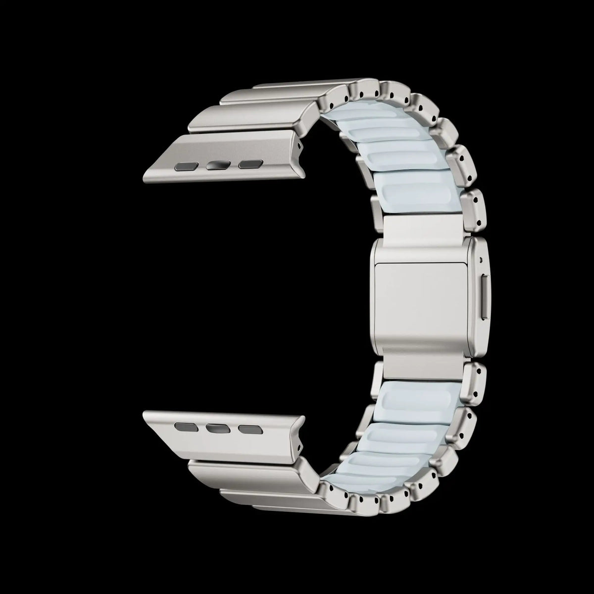 Titanium & Rubber Band for Apple Watch Series 1–12, SE & Ultra 1–4