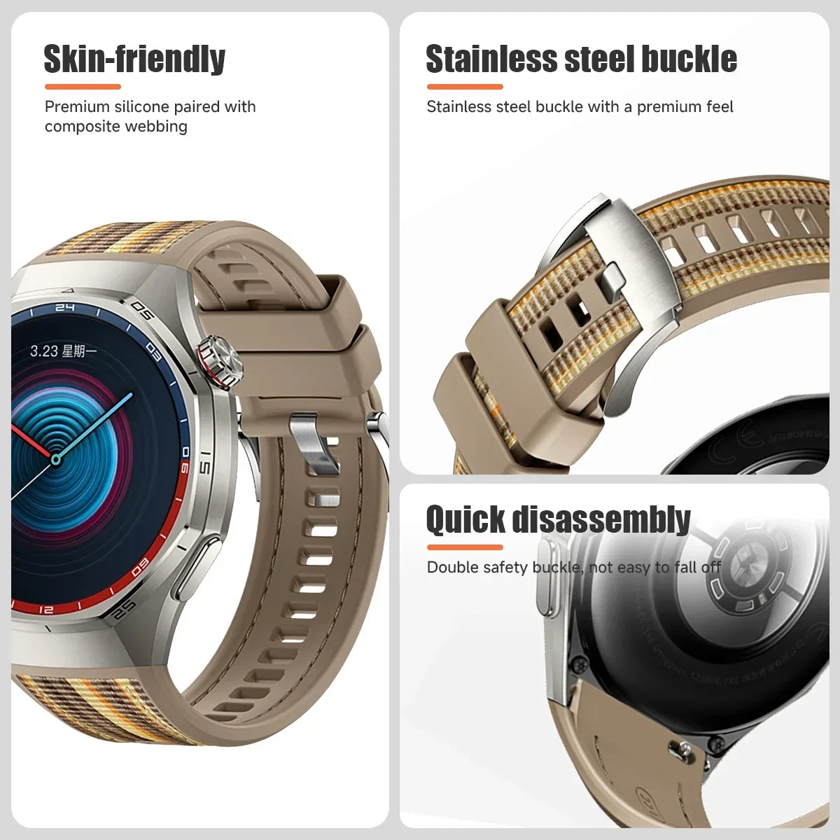 NoGap Silicone Sport Band for Huawei Watch GT6 Pro 46mm