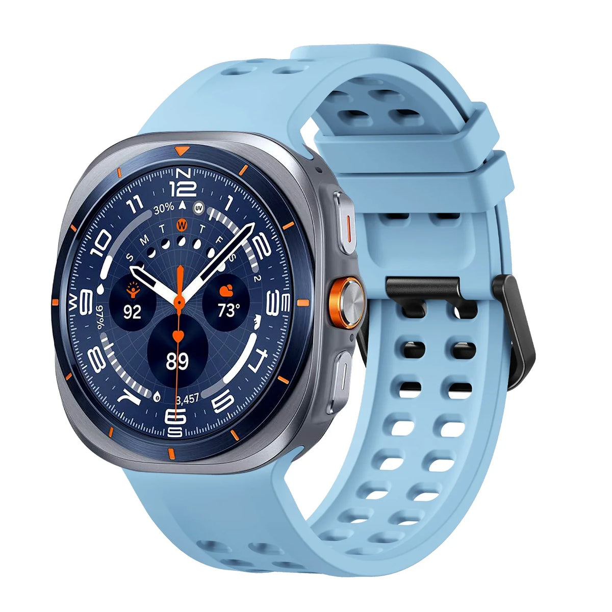 Silicone Sport Band for Samsung Galaxy Watch Ultra 2 & Ultra 2025 47mm | Replacement Strap