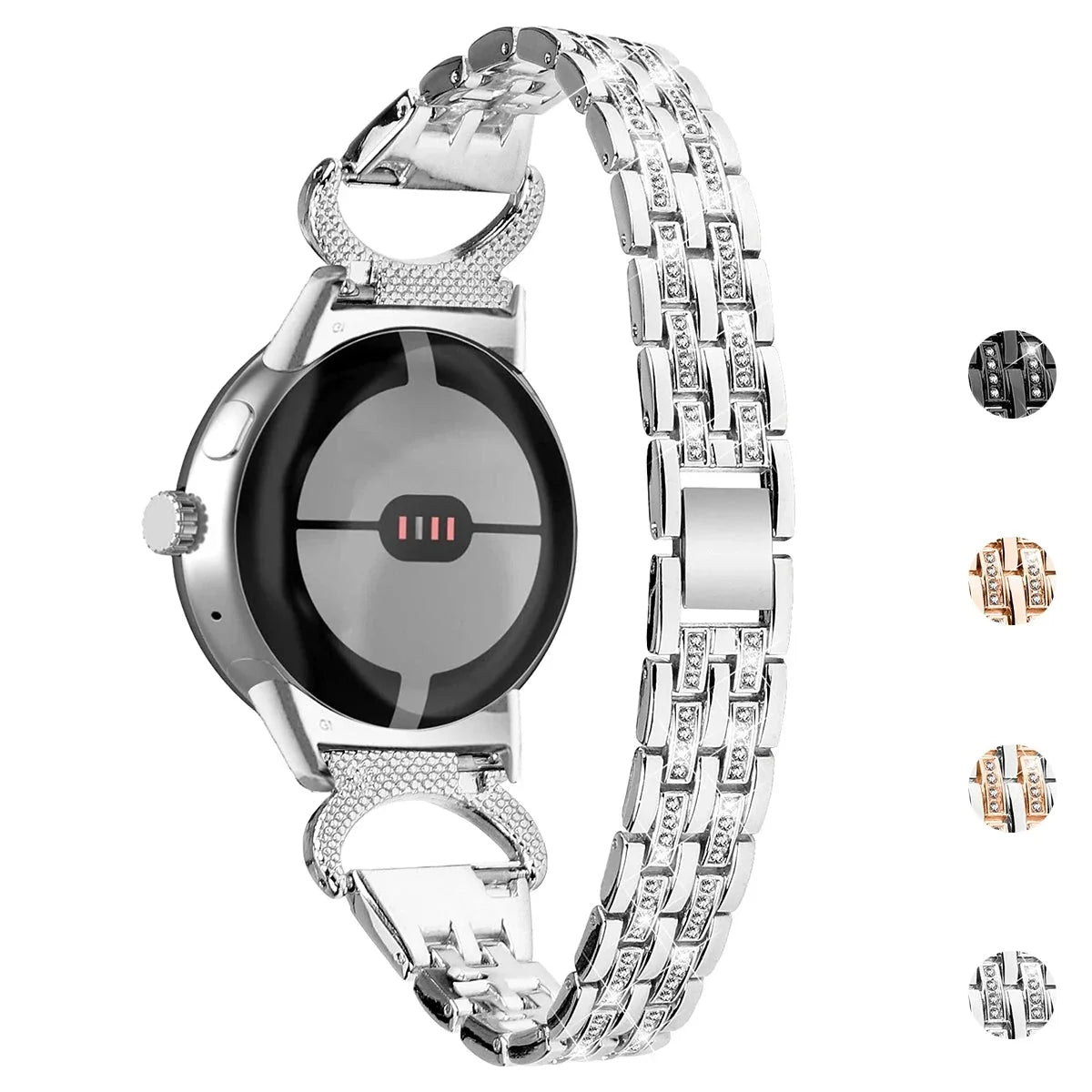 Google Pixel Watch 5, 4 & 3 41mm Rhinestone Bead Bracelet Band