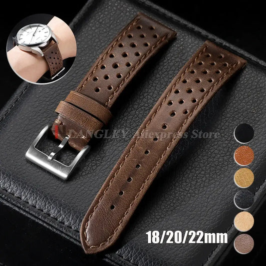 Amazfit Leather Band for Smartwatch - Vintage Calfskin Breathable Strap