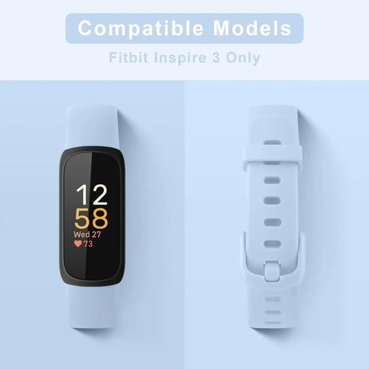 Fitbit Inspire 3 Silicone Band – Soft Waterproof Strap