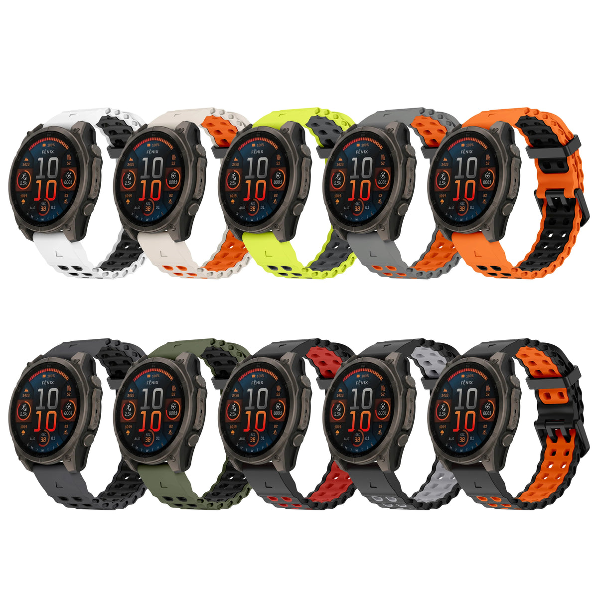 Garmin QuickFit 22/26mm Two-Tone Silicone Running Band