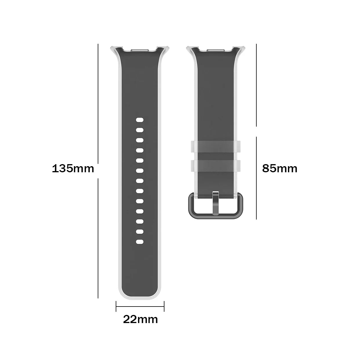 Jelly Silicone Band for Galaxy Watch 8 & 9 40/44mm, 8 Classic 46mm