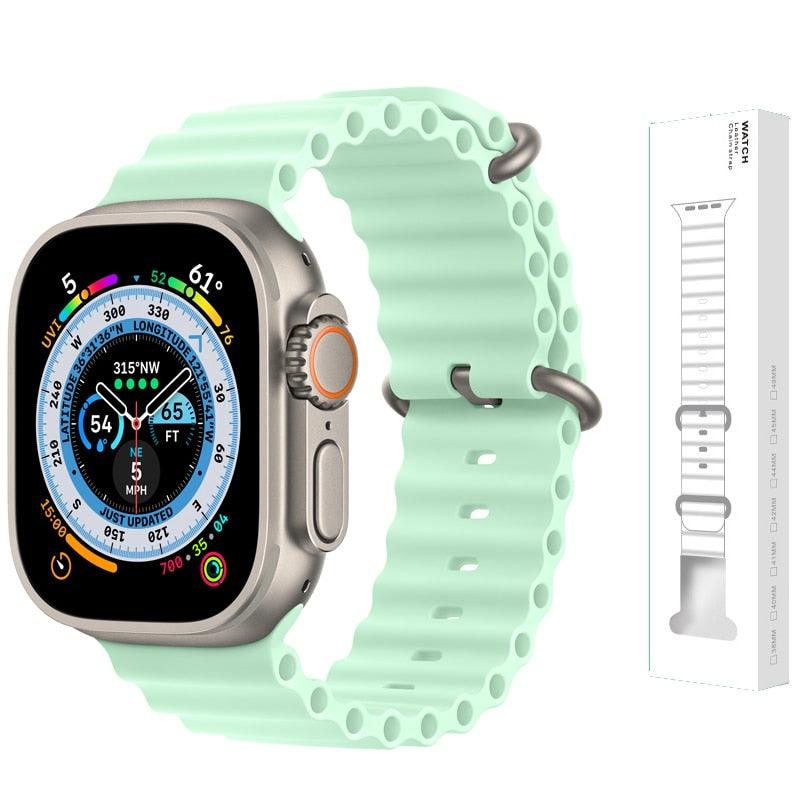 Ocean Silicone Apple Watch Band – Sporty Tapered Strap