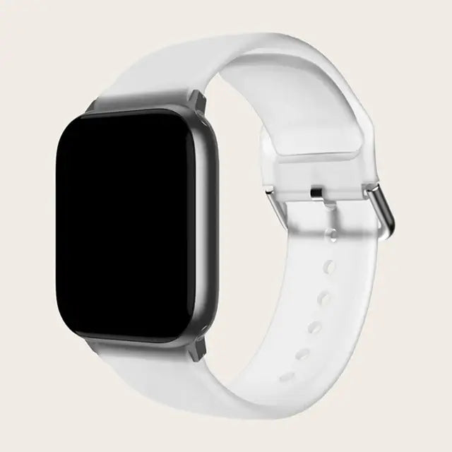 Apple Watch Patterned & Clear Silicone Band with Buckle