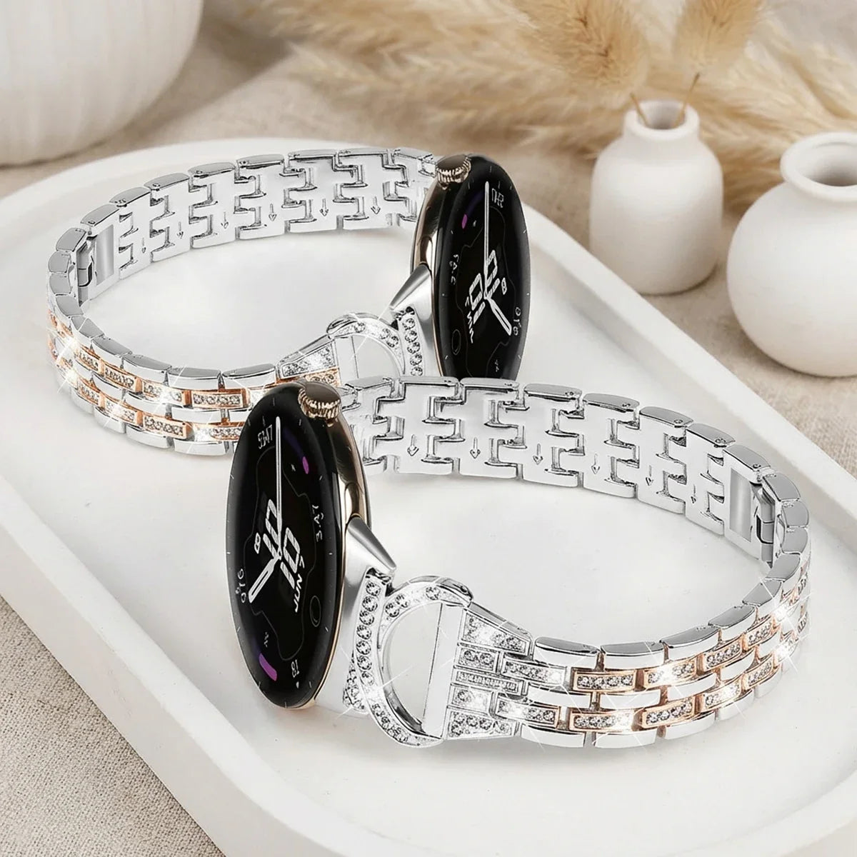 Google Pixel Watch 5, 4 & 3 41mm Rhinestone Bead Bracelet Band