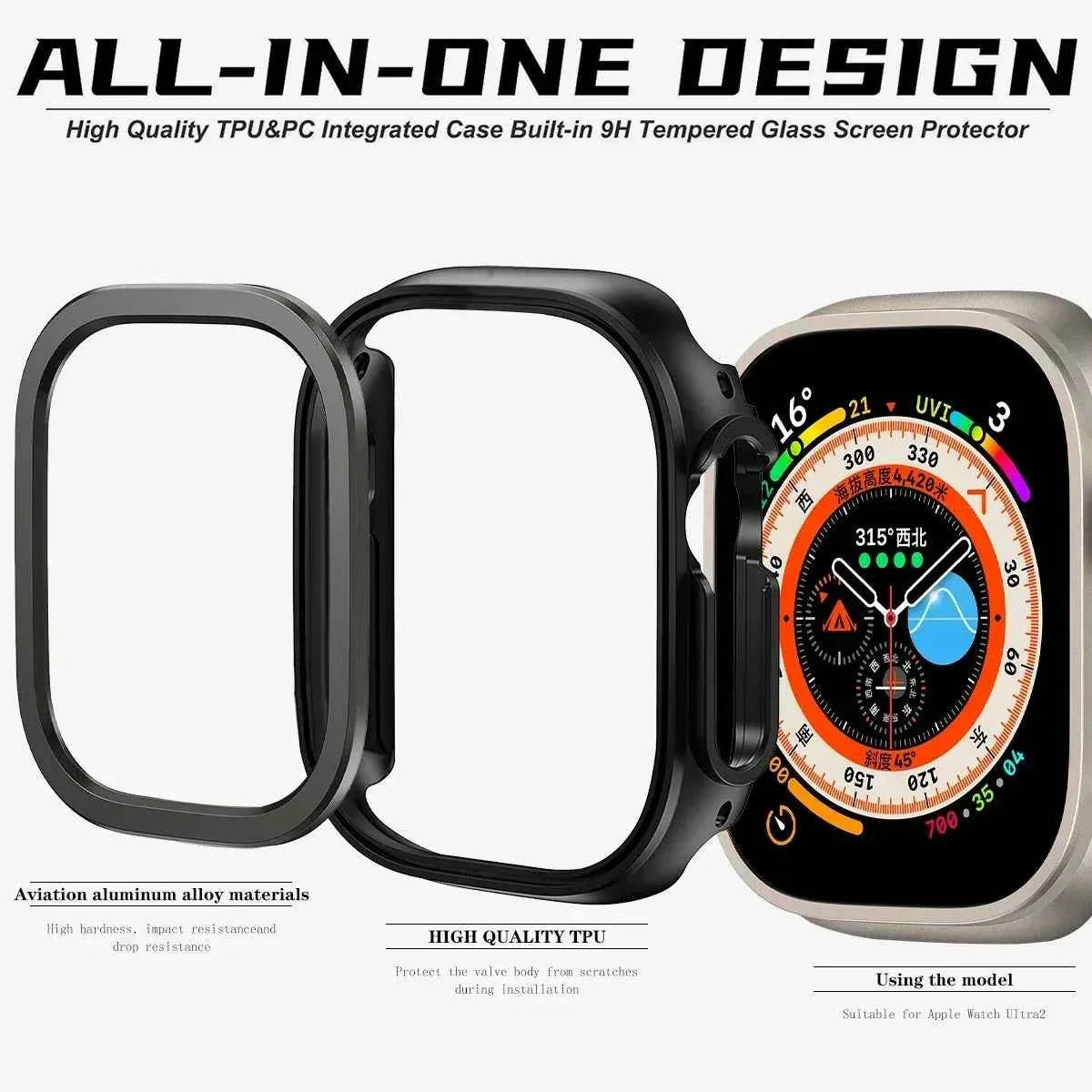 Apple Watch Alloy Case – 38/40/41mm, 42/44/45mm & Ultra 1/2/3 49mm