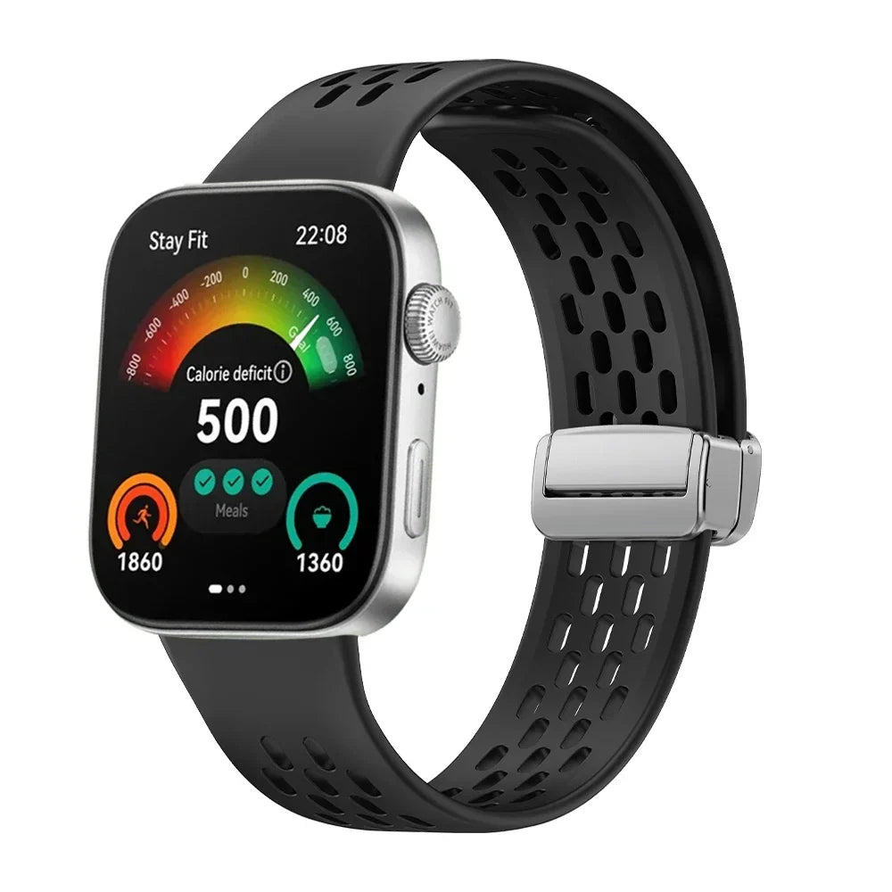 Silicone Sport Band with Magnetic Buckle for Huawei Watch Fit 3